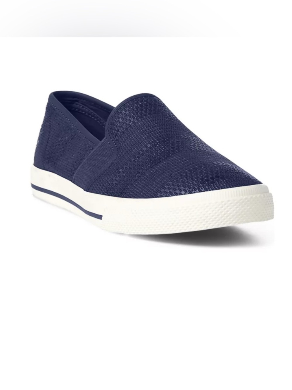 Lauren Ralph Lauren Jinny Slip On Sneakers Women's Size 11 Navy Breathable Woven